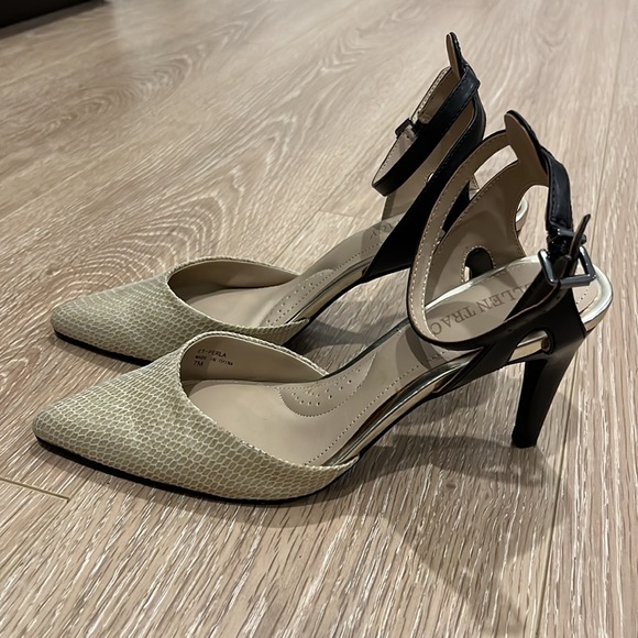 Ellen Tracy Black & Nude 3.5” Slingback Heels - size 7 - Picture 3 of 10
